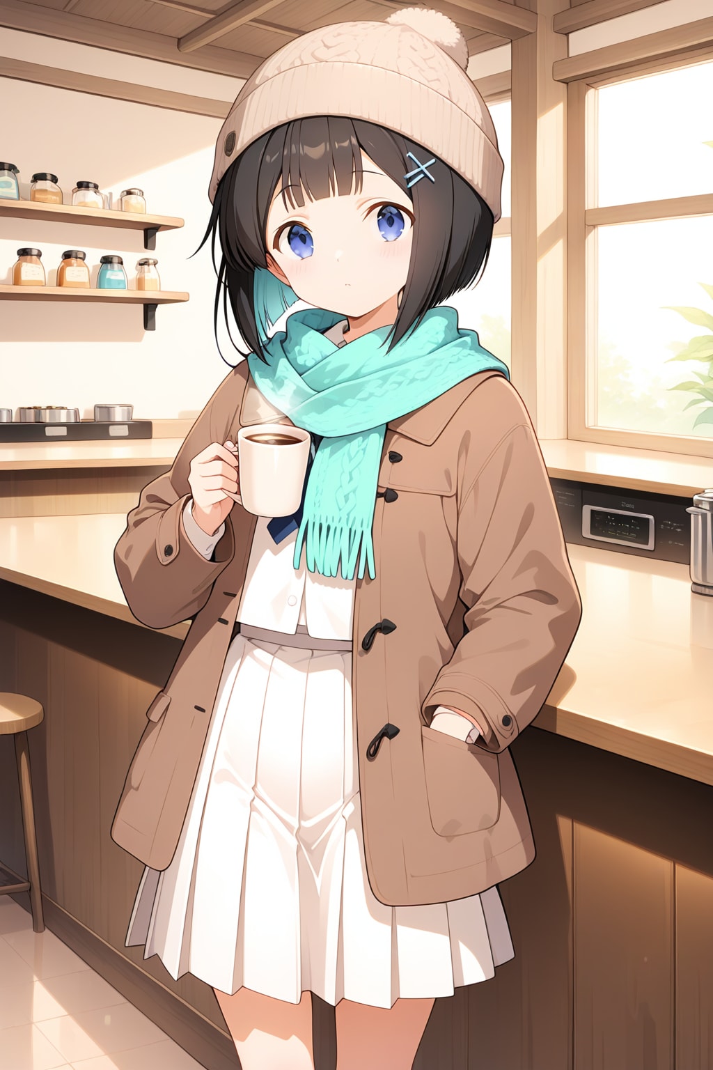 カフェスタイル、この子よく生成するのでうちの子にします！ゆあちゃんです！よろしくお願いします！