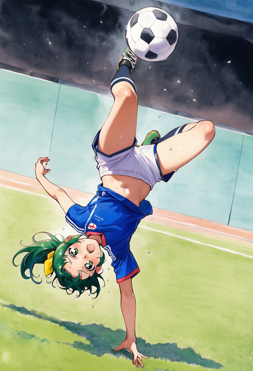 サッカーをプレイする◯川なおさん