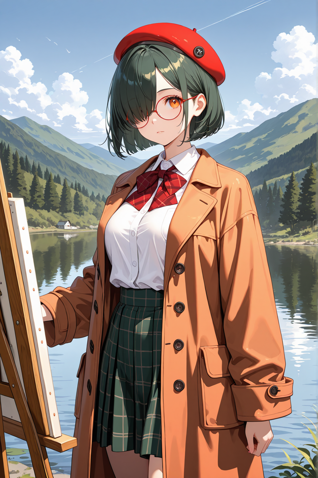 芸術の秋な目隠れボブ子