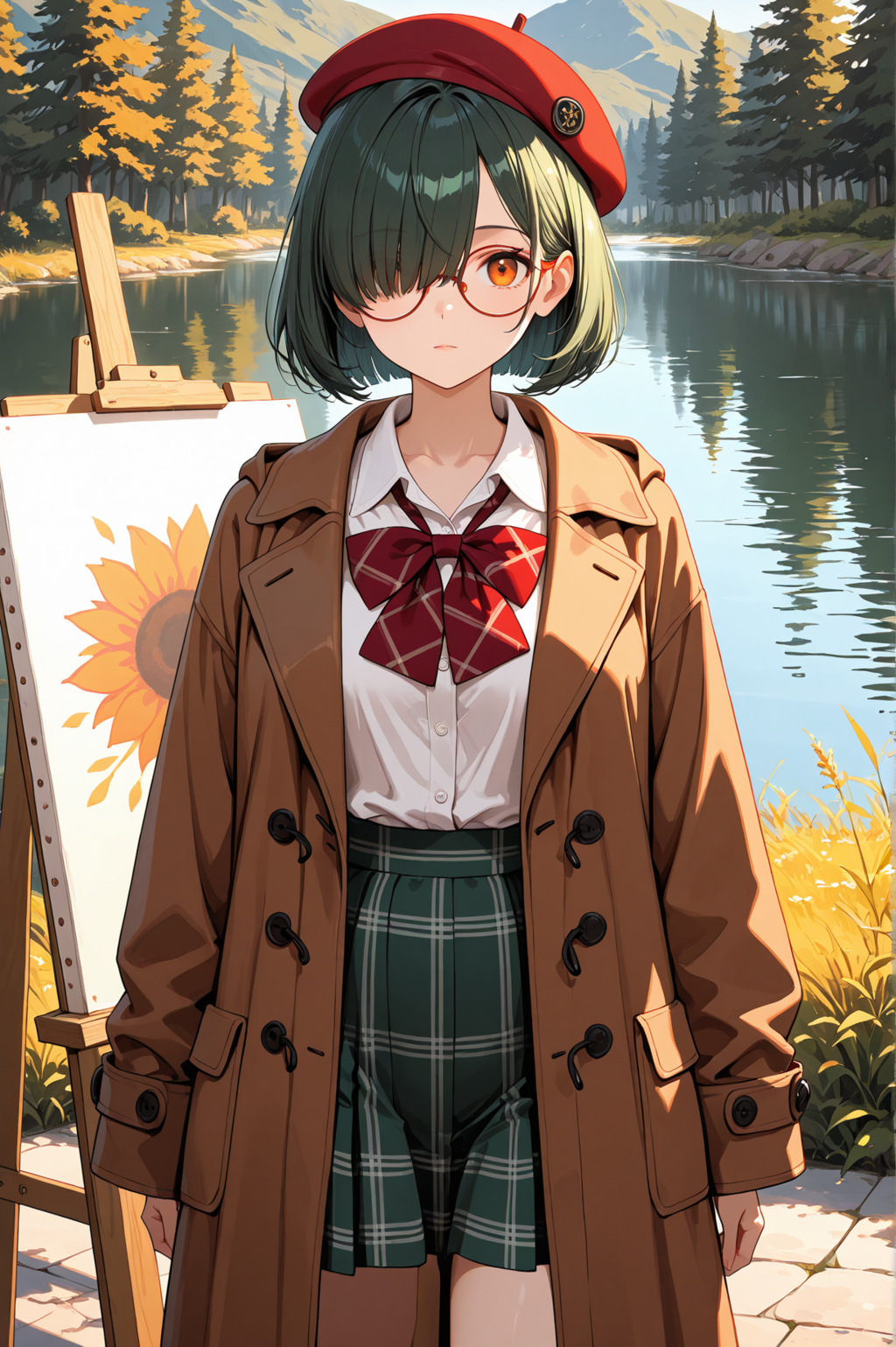 芸術の秋な目隠れボブ子