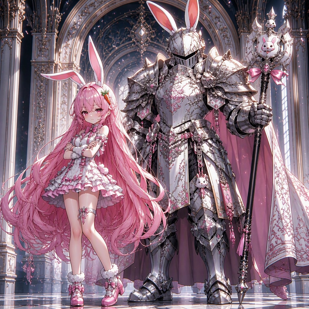 Mimi the rabbit girl and her guardian Brant