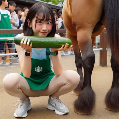 イタズラな目をした店員さん