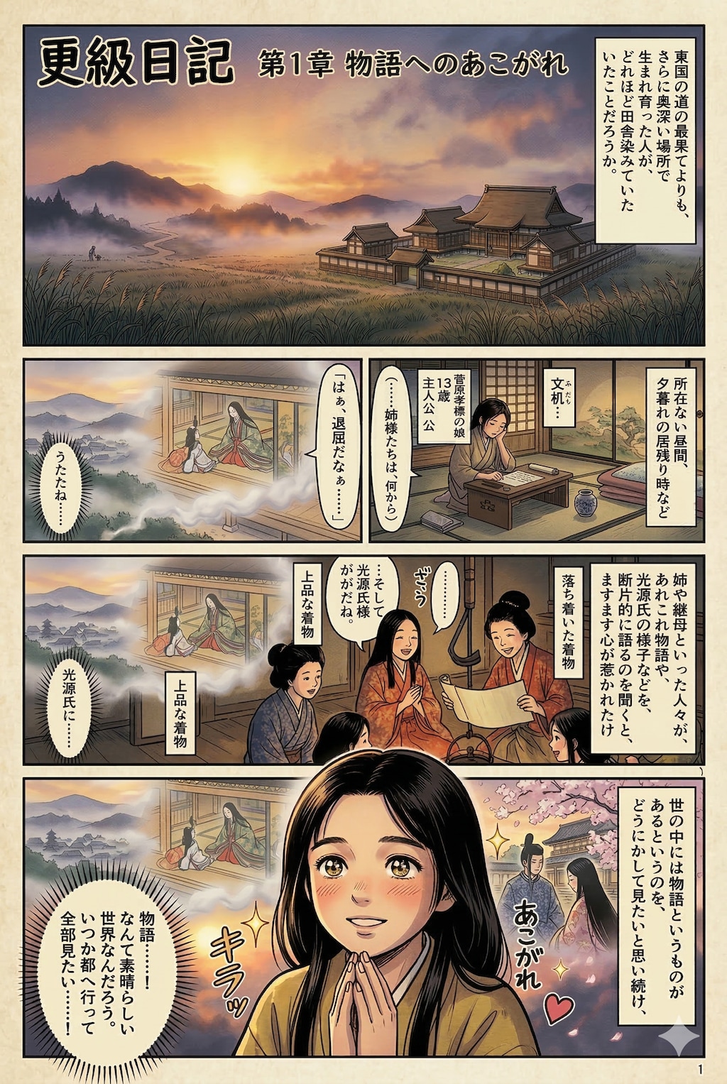 更級日記　第一章　上総立ち