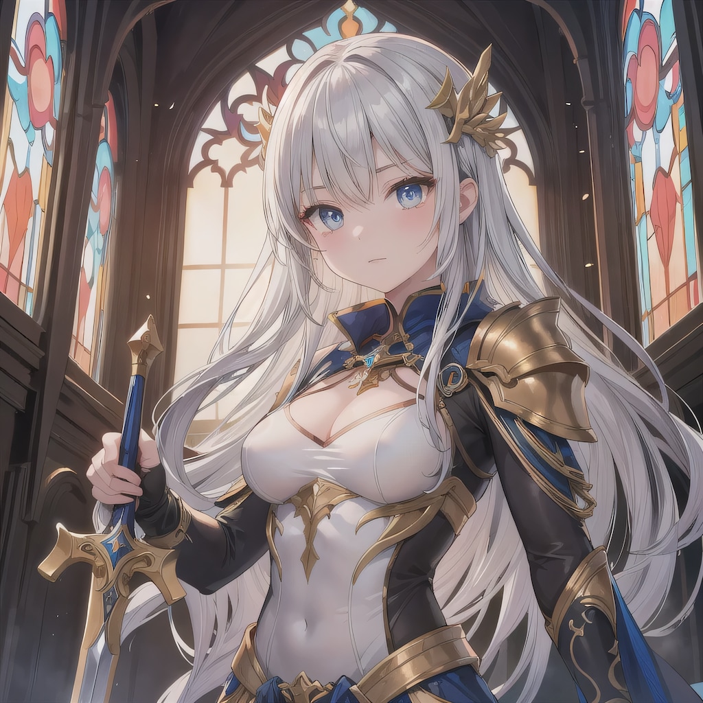 銀髪ロングの騎士