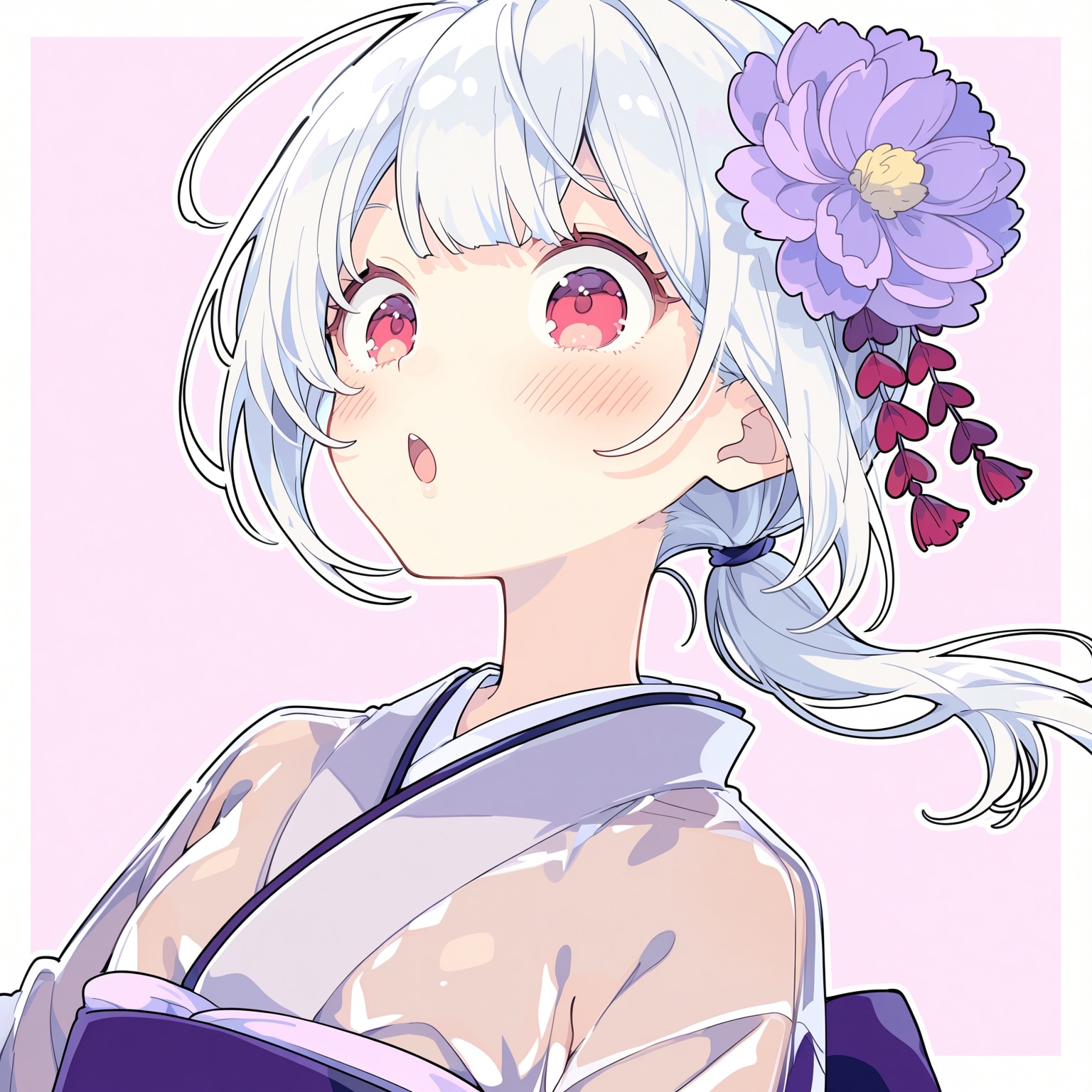 紫の着物