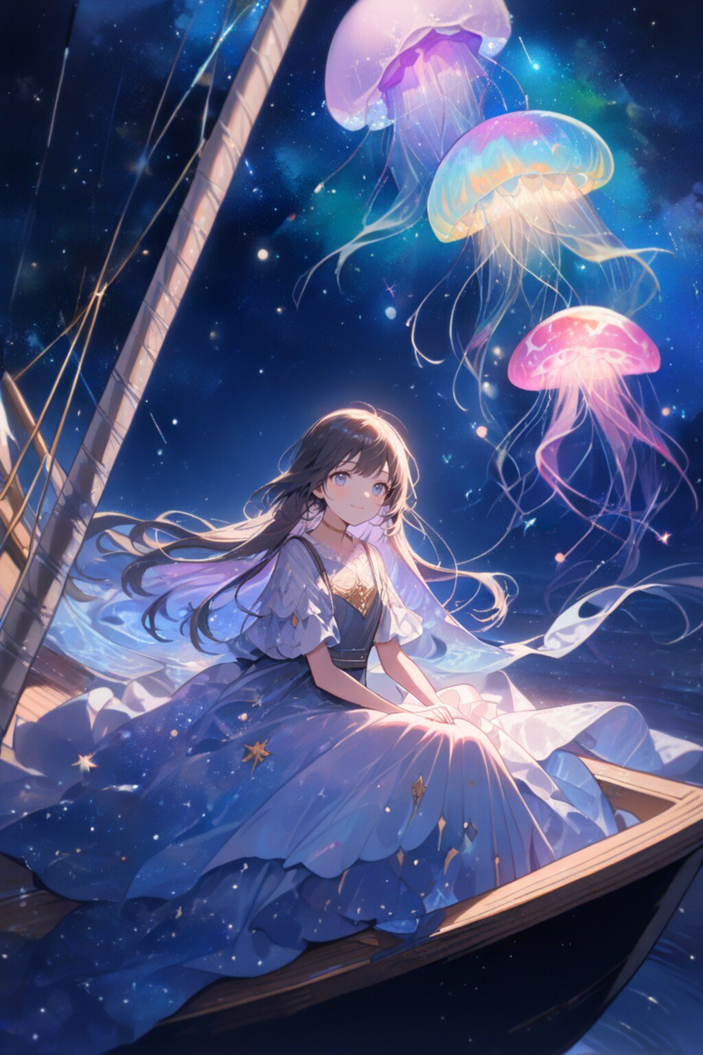 夜空の海に輝く夢