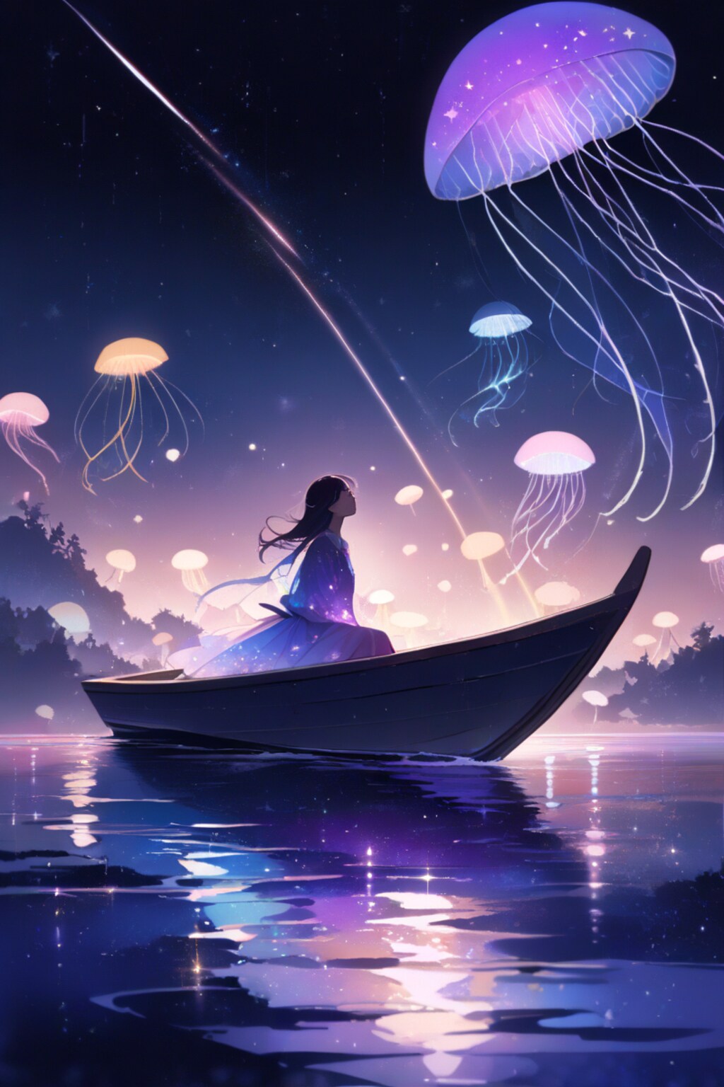 夜空の海に輝く夢