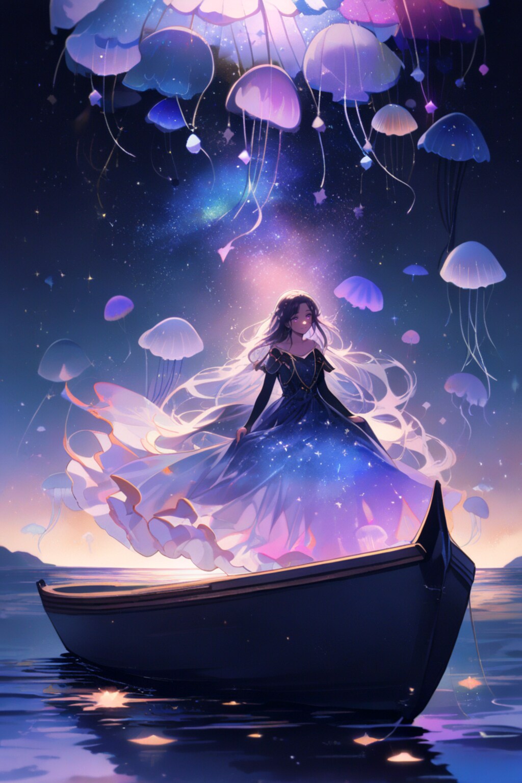 夜空の海に輝く夢