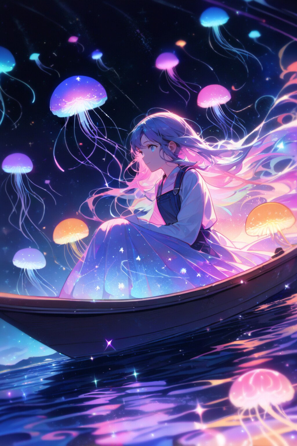 夜空の海に輝く夢