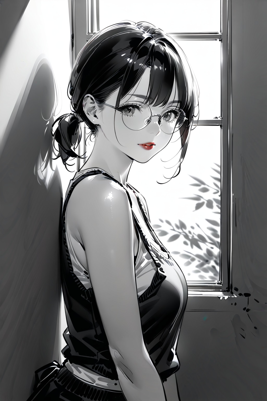 モデル⑲「モノクロと唇」