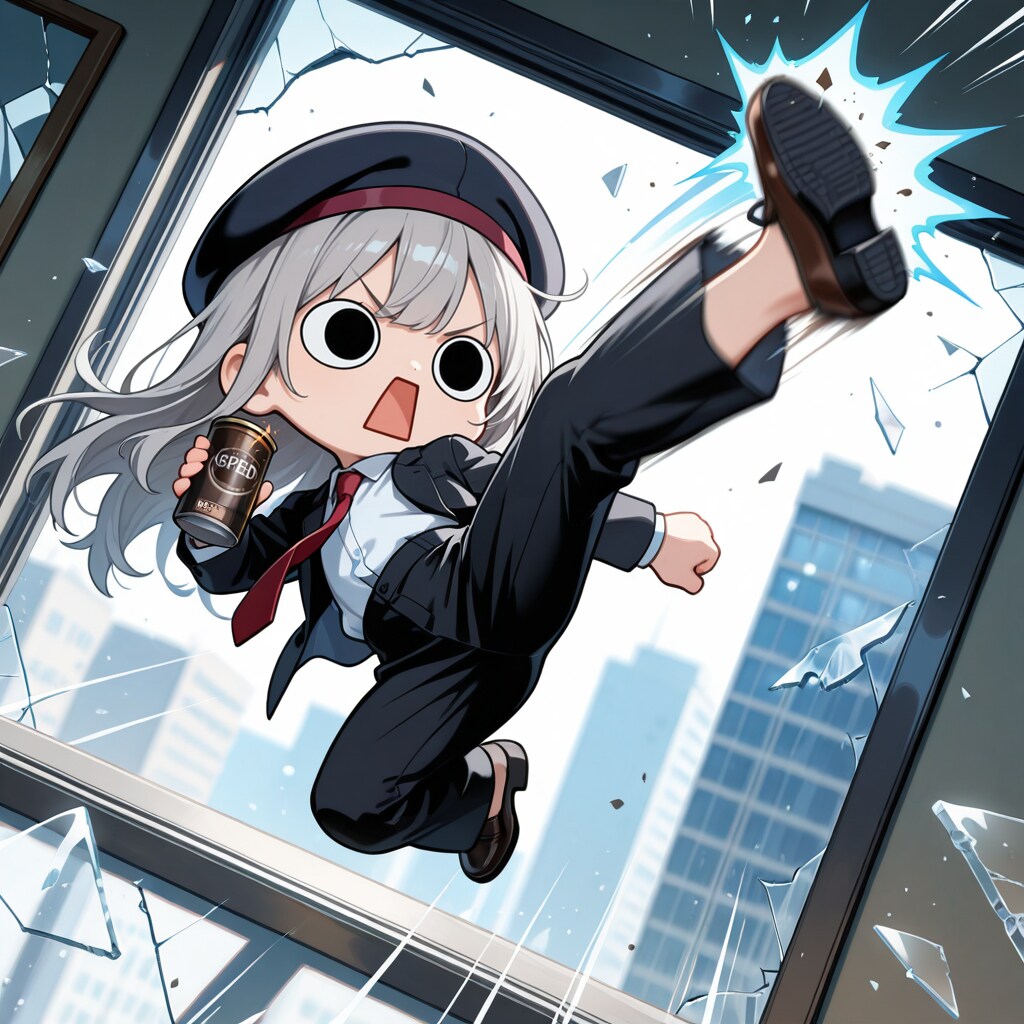 缶珈琲片手に出社してしまいよったえらいこっちゃ嬢