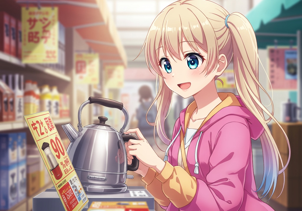 まぁ！ケットルが安い♡（市場にて）