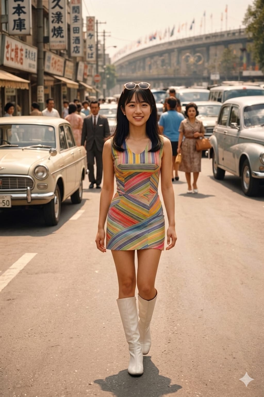 昭和レトロなミニスカ女子