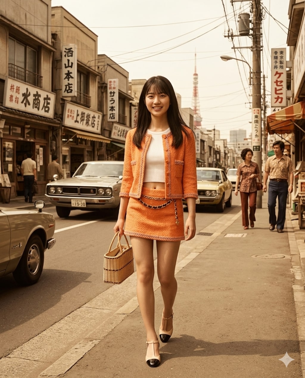 昭和レトロなミニスカ女子