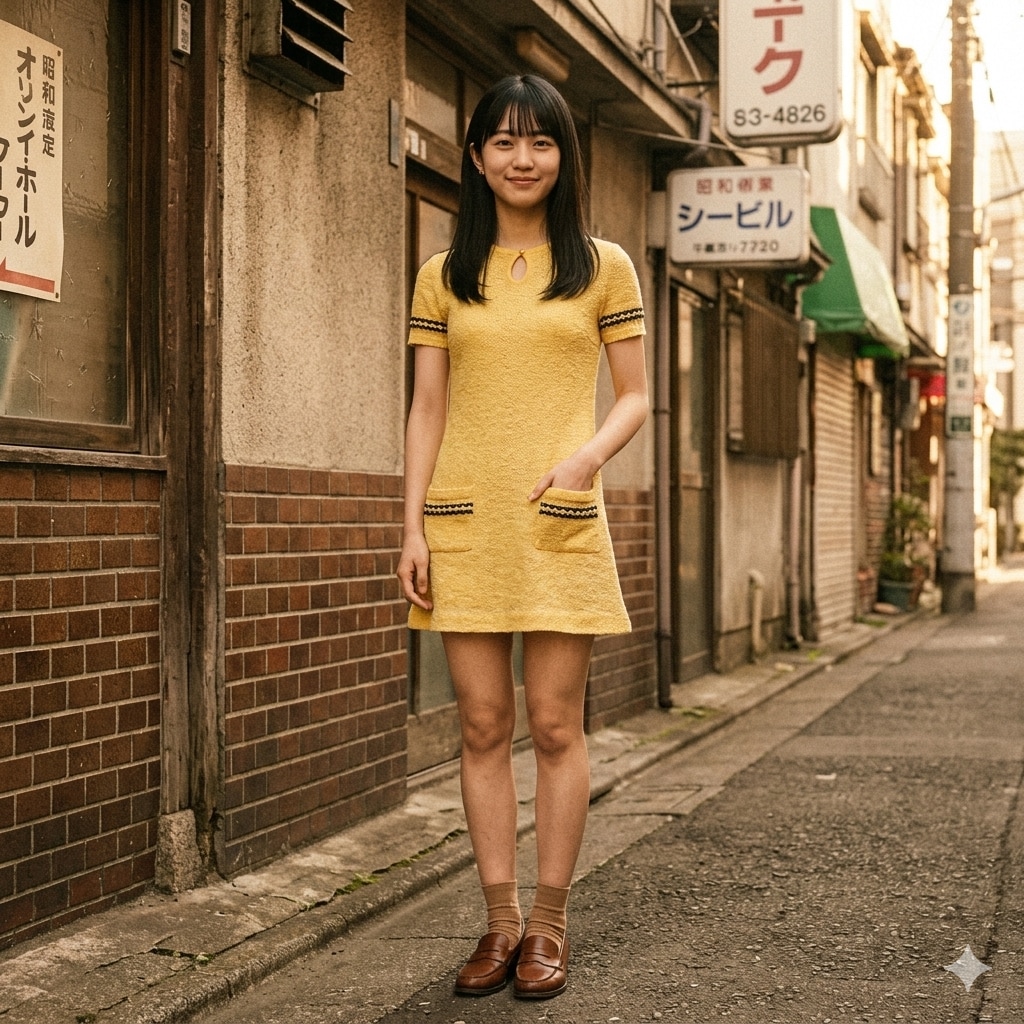 昭和レトロなミニスカ女子