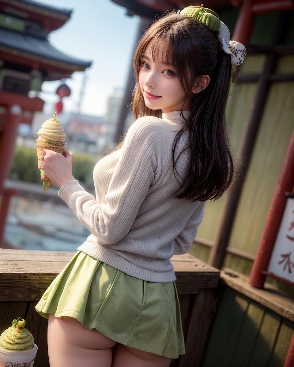 Matcha Soft Serve Girl