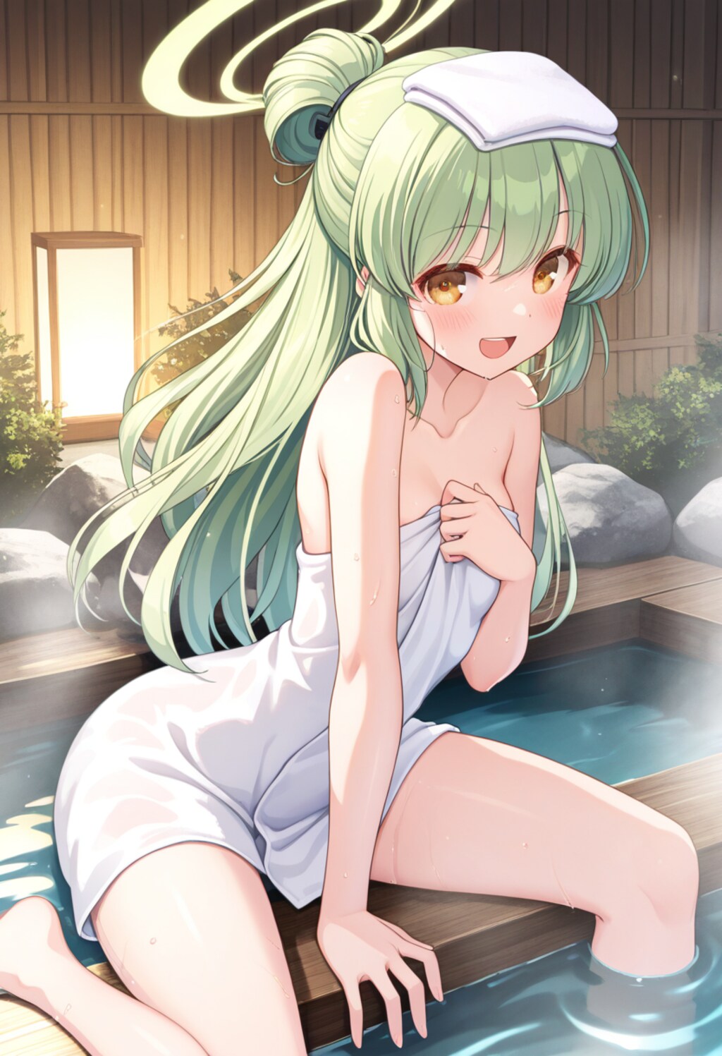 タオルで隠す