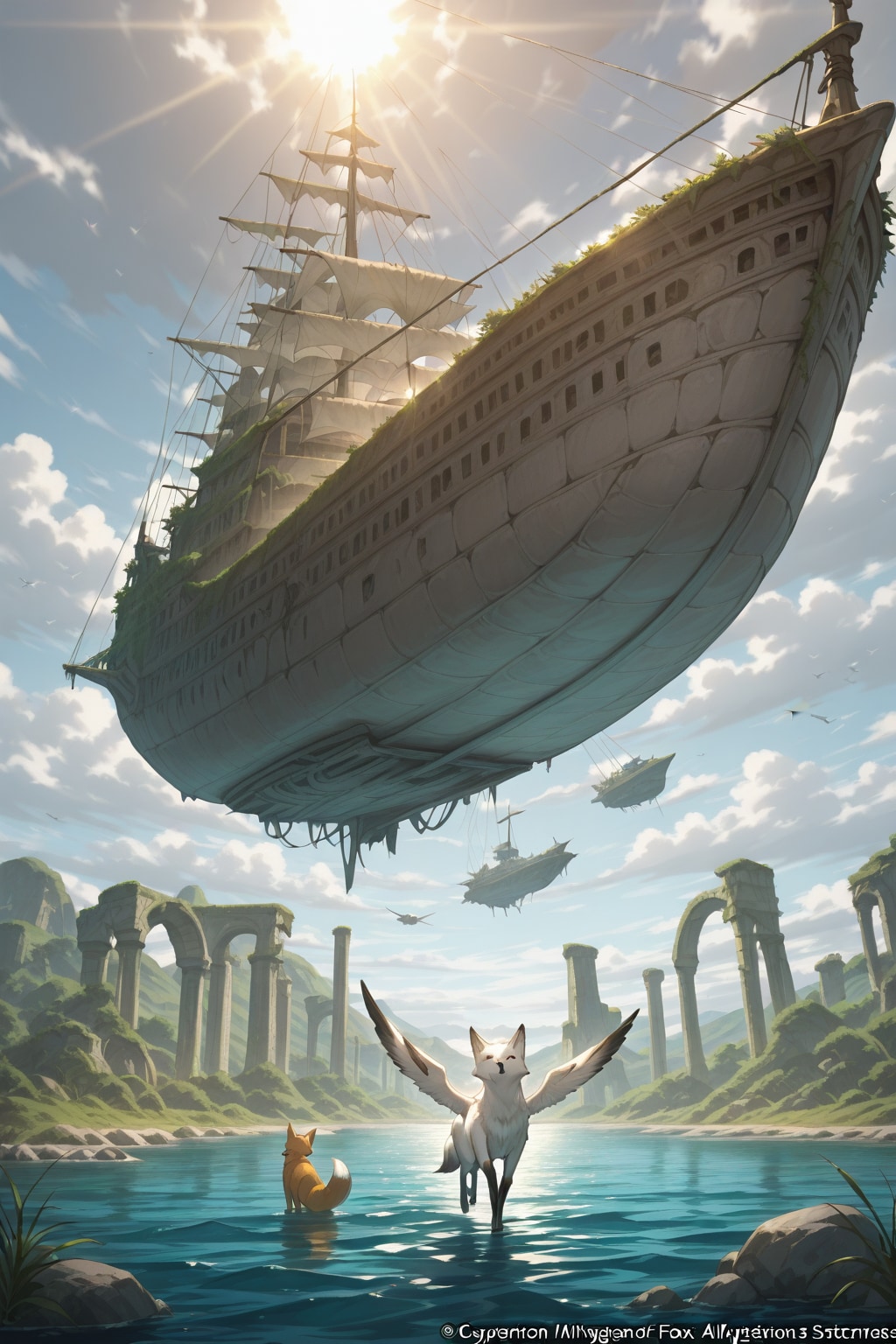 Flying ship and Fox | の人気AIイラスト・グラビア