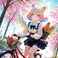 12枚）自転車で買い物をする天使さん 11枚目