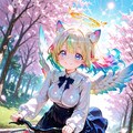 12枚）自転車で買い物をする天使さん 3枚目