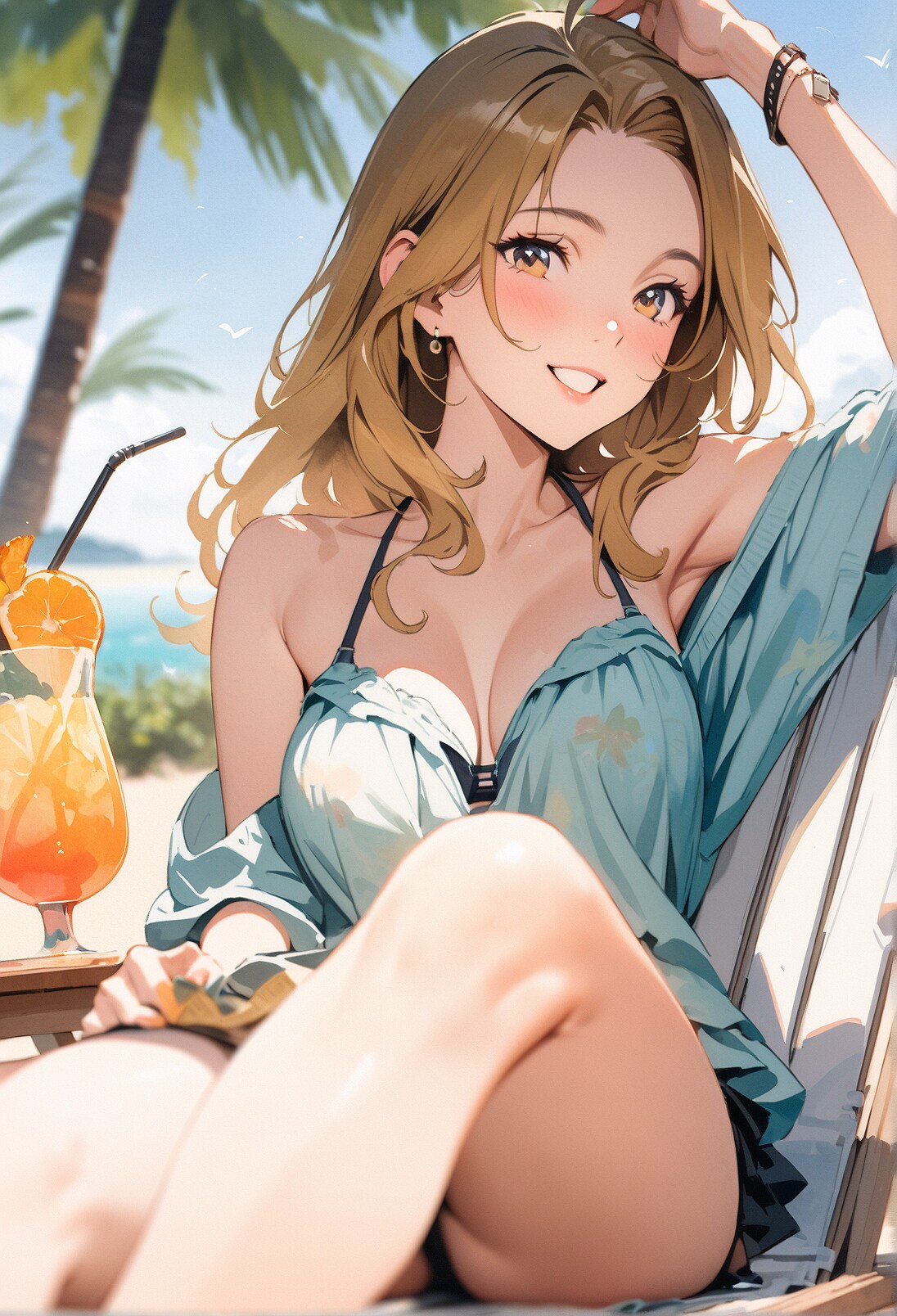 金髪さんのバカンス | の人気AIイラスト・グラビア