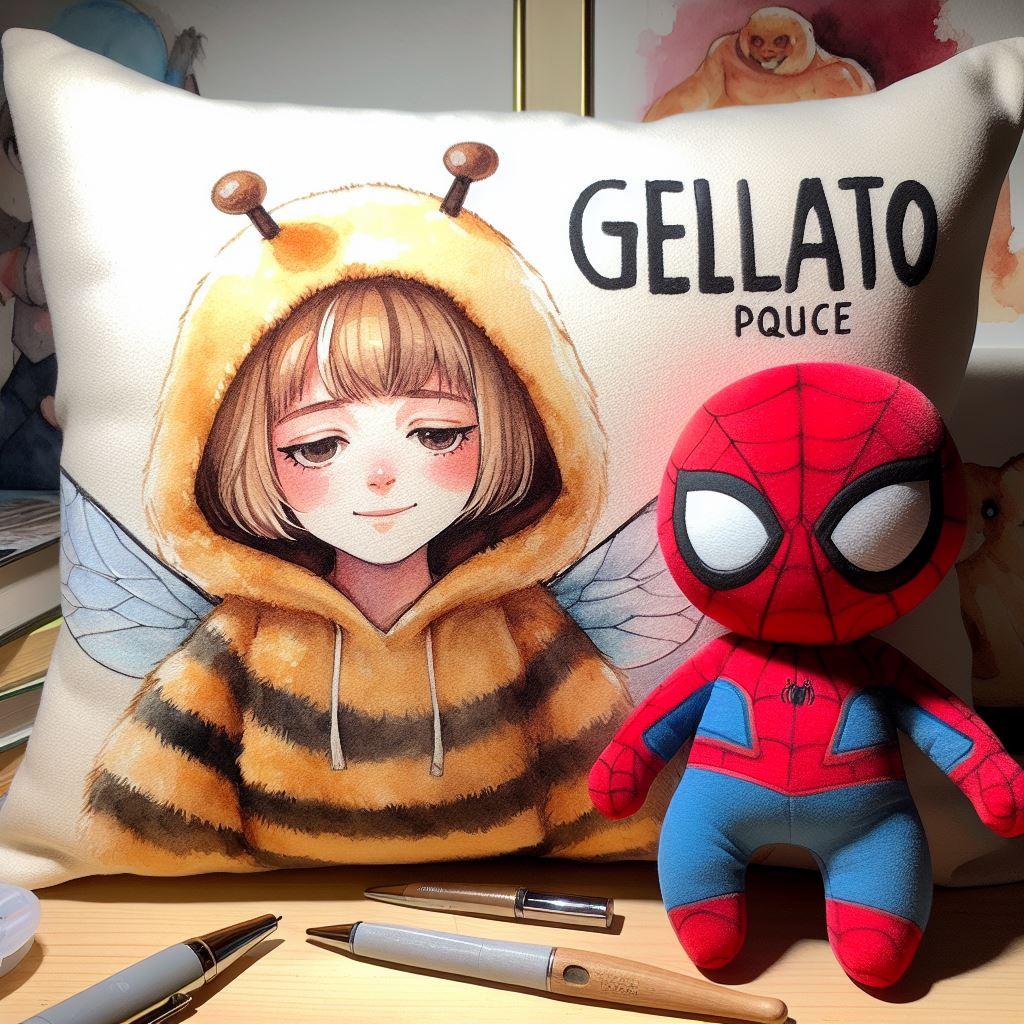 キャラクターがプリントされたクッション