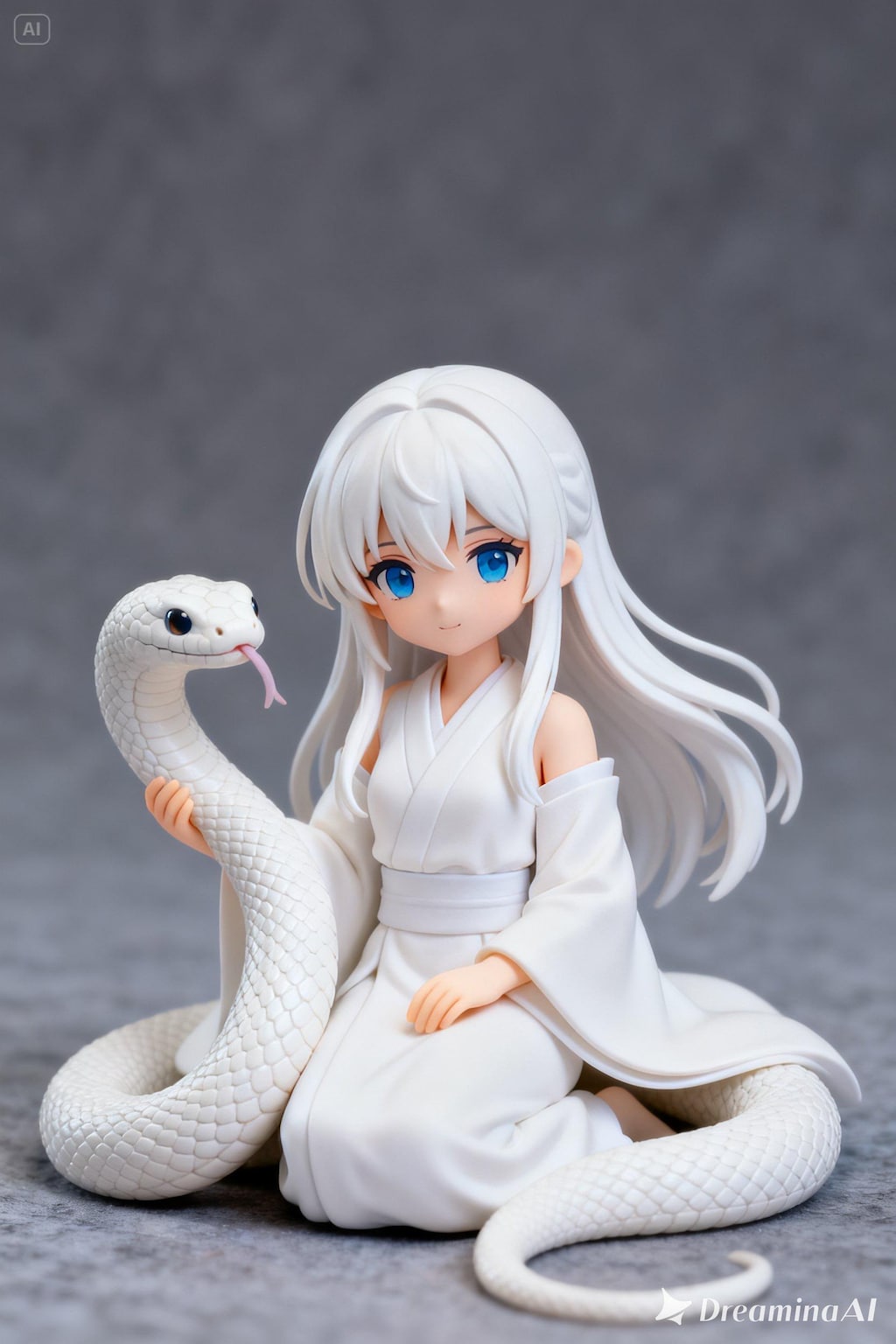 白ヘビの御神体【フィギュア風】