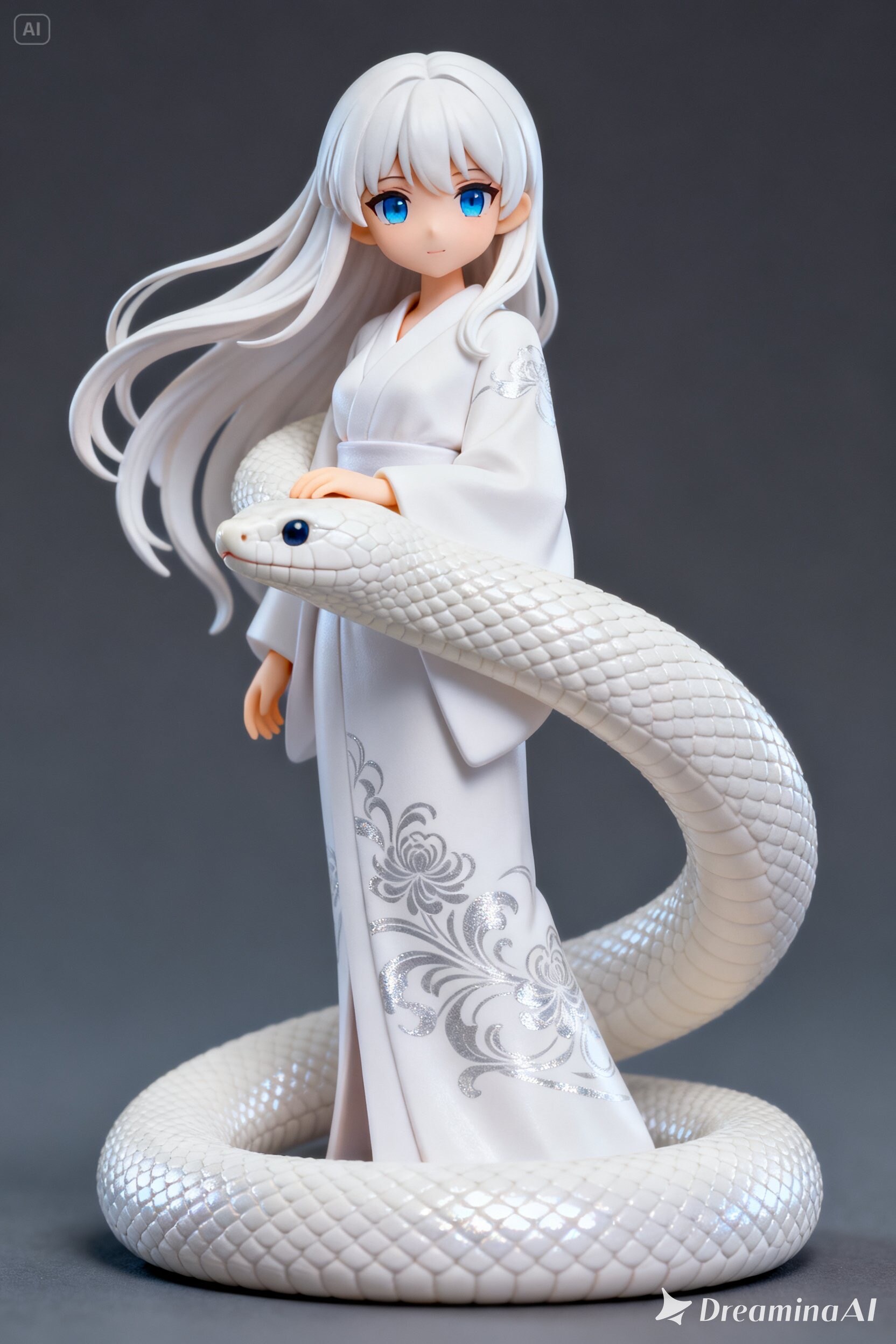 白ヘビの御神体【フィギュア風】