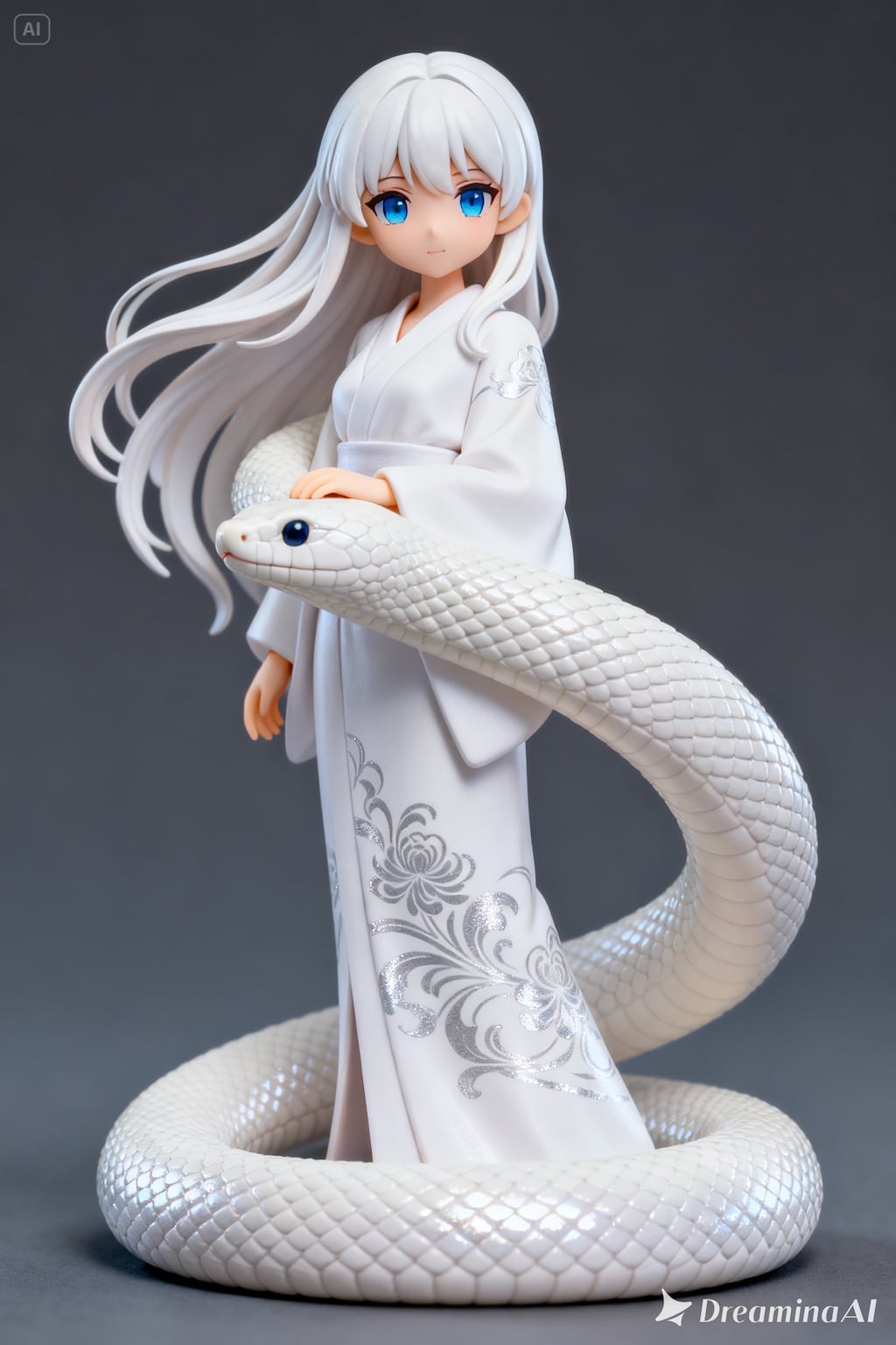 白ヘビの御神体【フィギュア風】