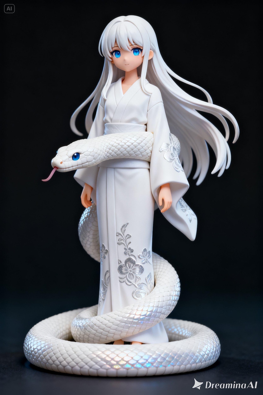 白ヘビの御神体【フィギュア風】