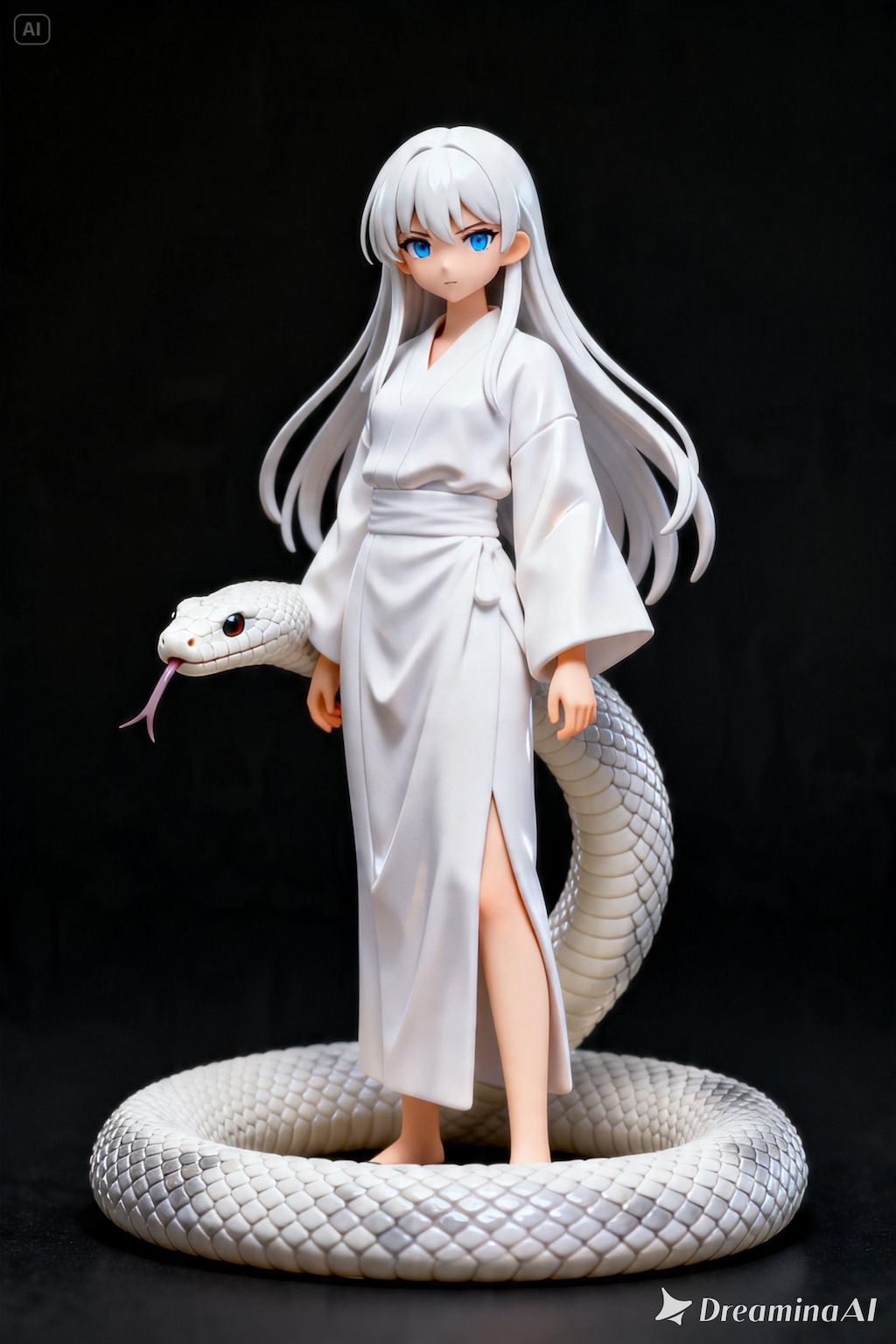白ヘビの御神体【フィギュア風】