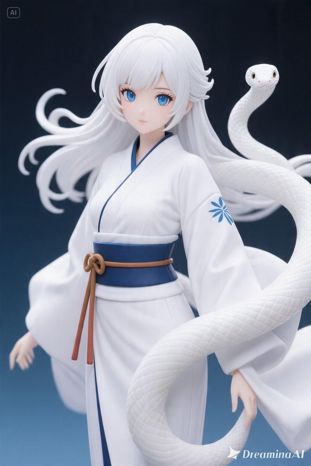 白ヘビの御神体【フィギュア風】