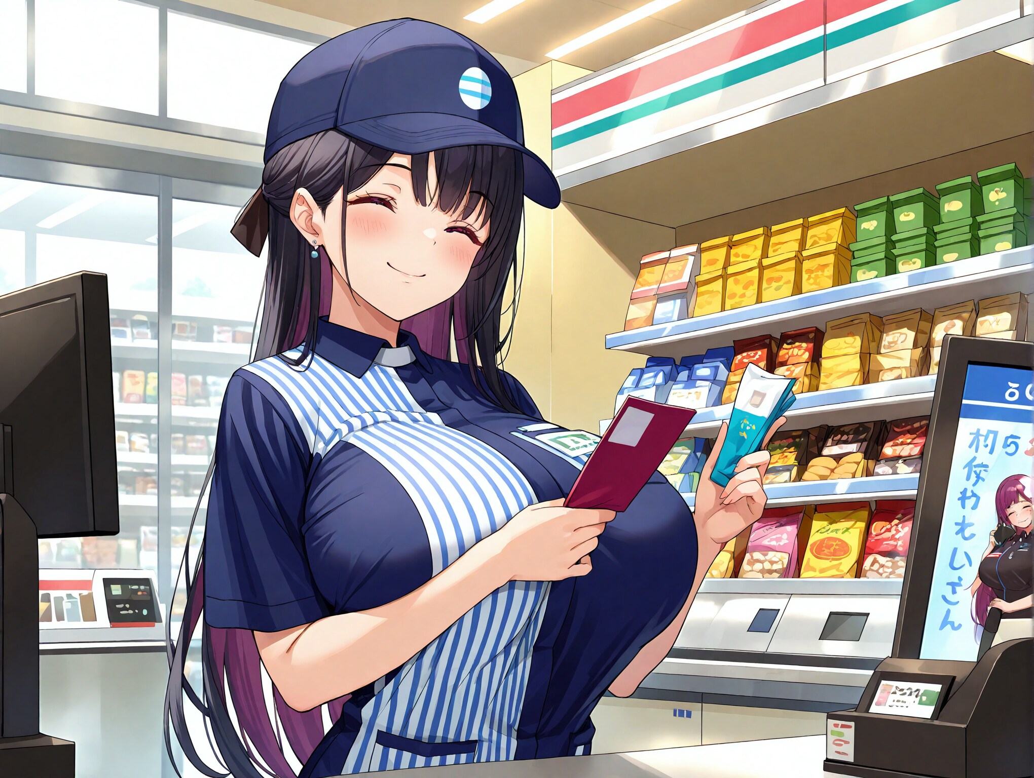 コンビニでバイト