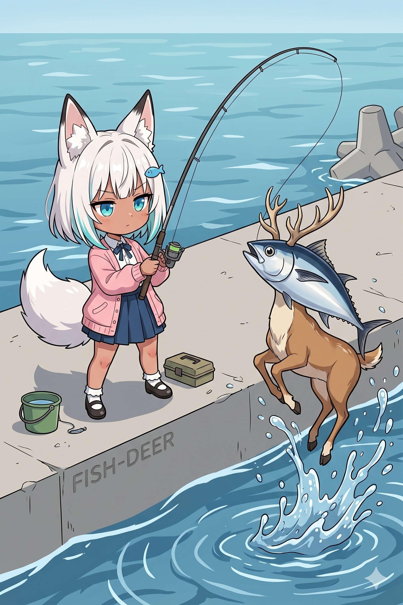 ツナカイを釣り上げた！！ | の人気AIイラスト・グラビア