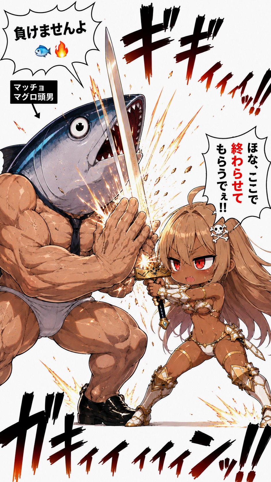おにく🍖VS🐟️🔥ビキニアーマーチャレンジ02