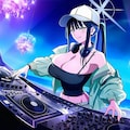 ビーチのDJで働くヘッドホン水着コスプレ人妻 3枚目