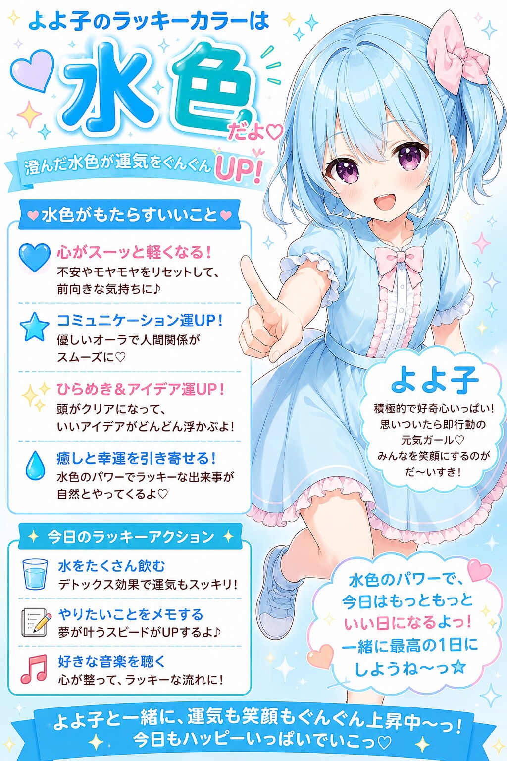 よよ子のラッキーカラー🩵