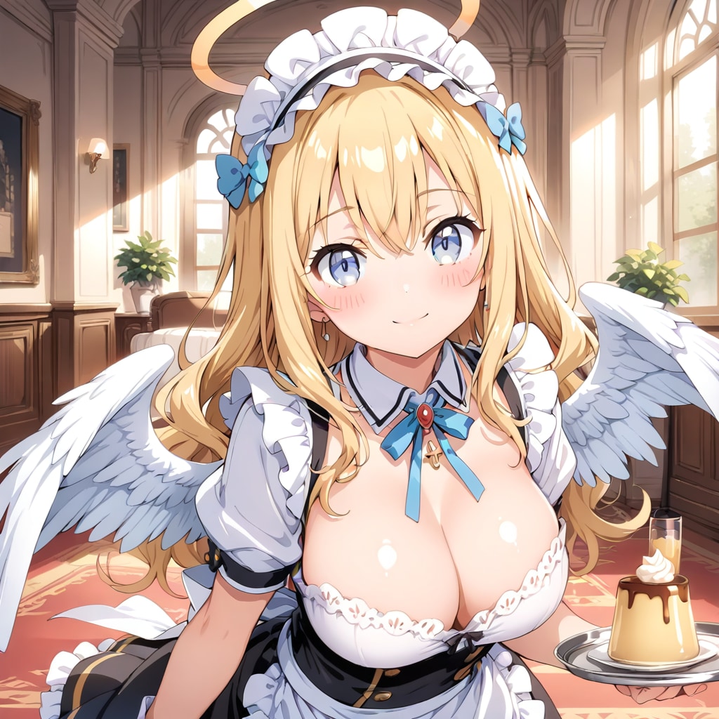 プリンとメイドさんと | の人気AIイラスト・グラビア