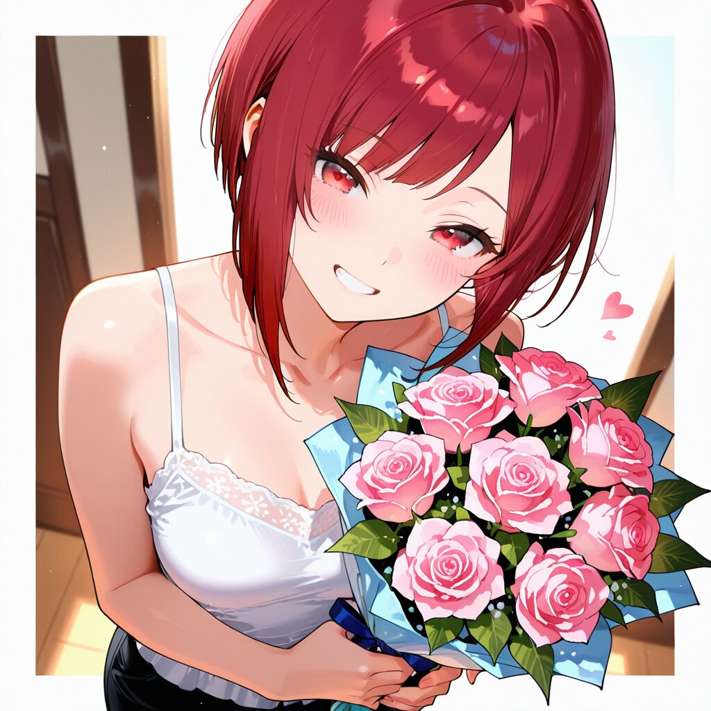 花を贈るPHOENIXちゃん