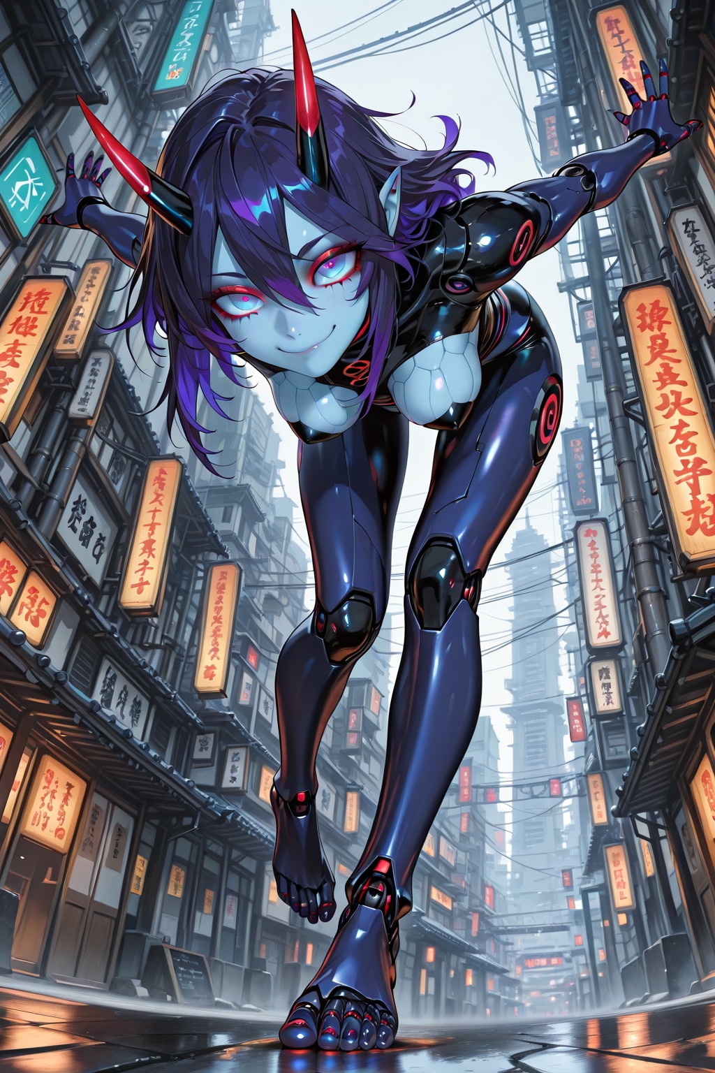 ちちぷい生成メカ娘　鬼フィギュアプロンプト5 | の人気AIイラスト・グラビア