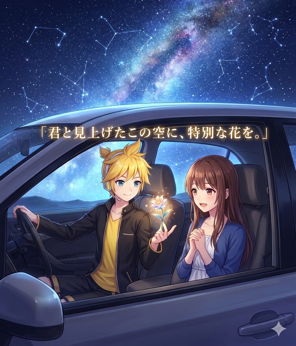 花を贈るレン君✨