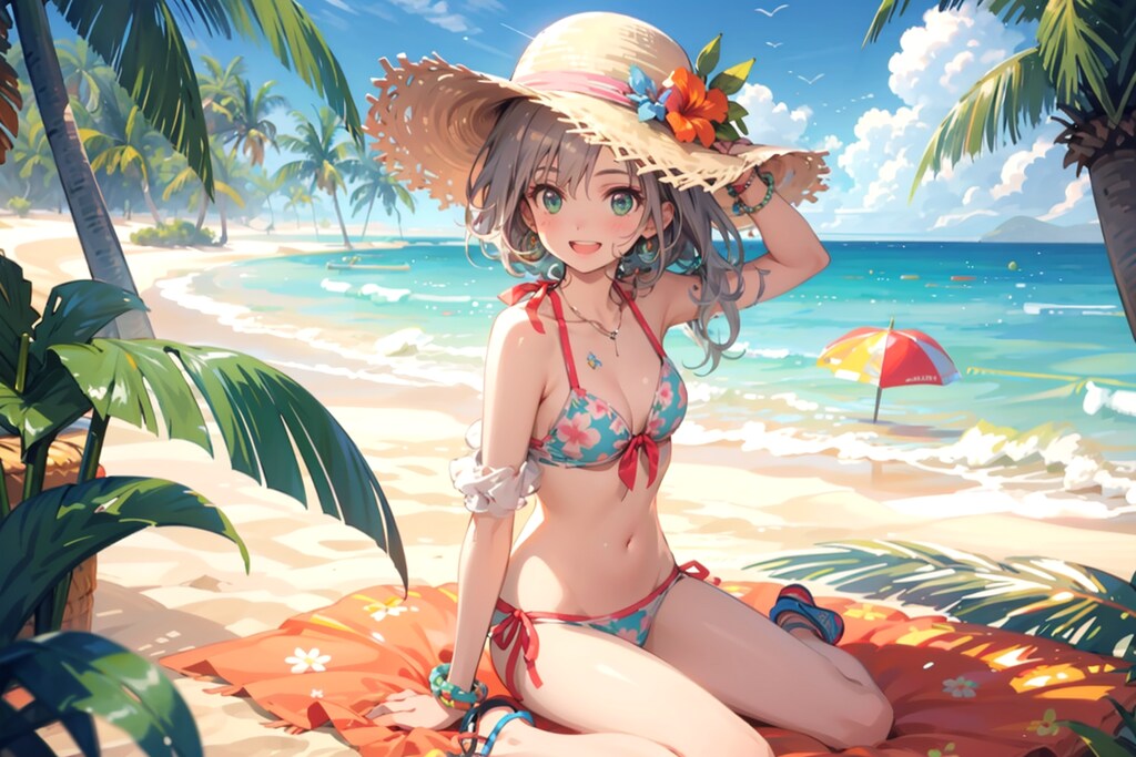 熱帯天国のデコルテシースルーチュニックセットアップ　みおちゃん