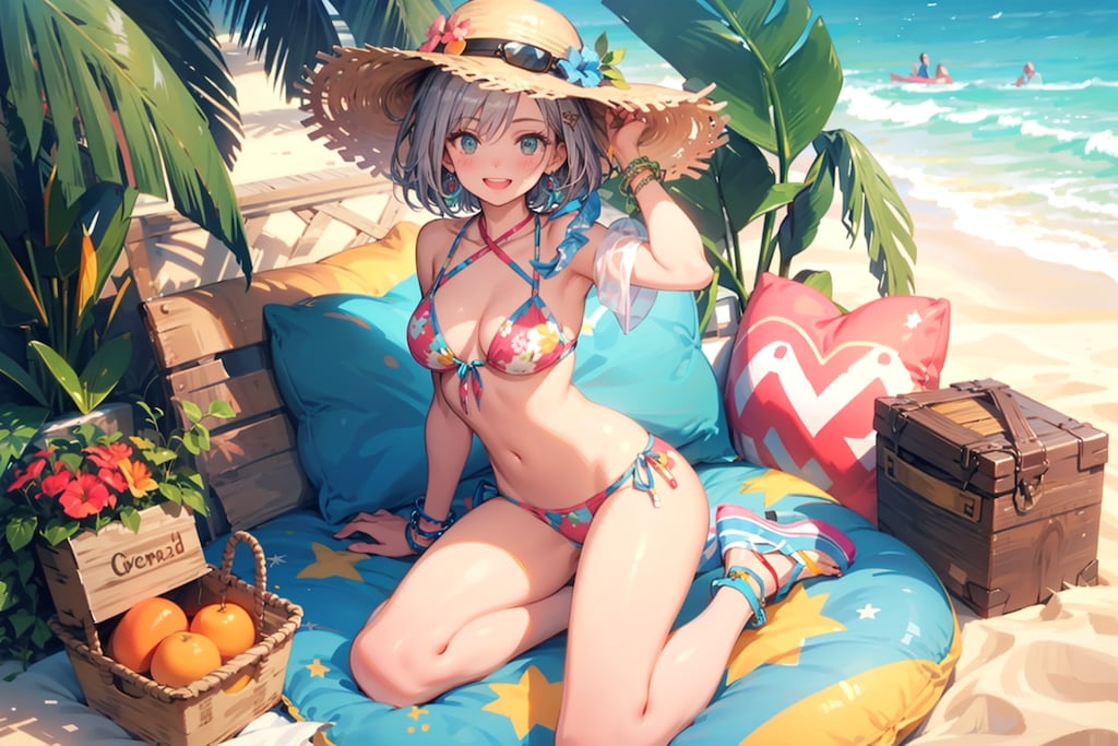 熱帯天国のデコルテシースルーチュニックセットアップ　みおちゃん