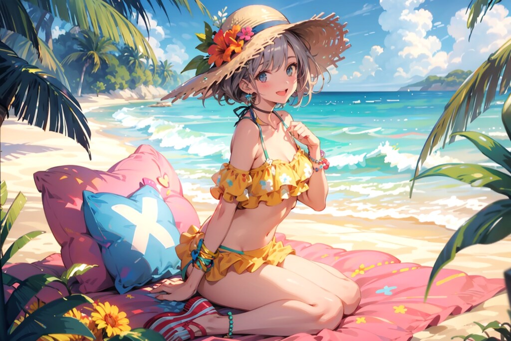 熱帯天国のデコルテシースルーチュニックセットアップ　みおちゃん