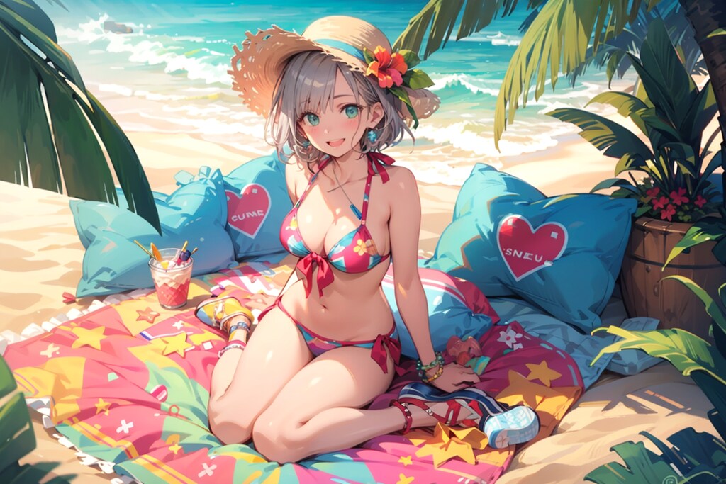 熱帯天国のデコルテシースルーチュニックセットアップ　みおちゃん