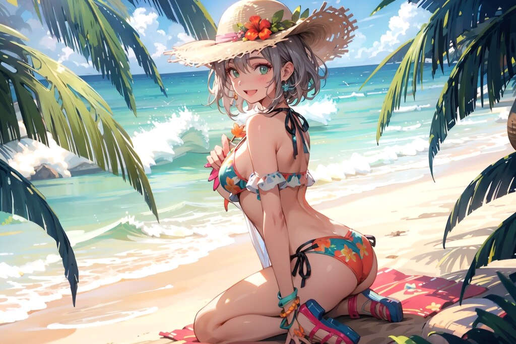 熱帯天国のデコルテシースルーチュニックセットアップ　みおちゃん