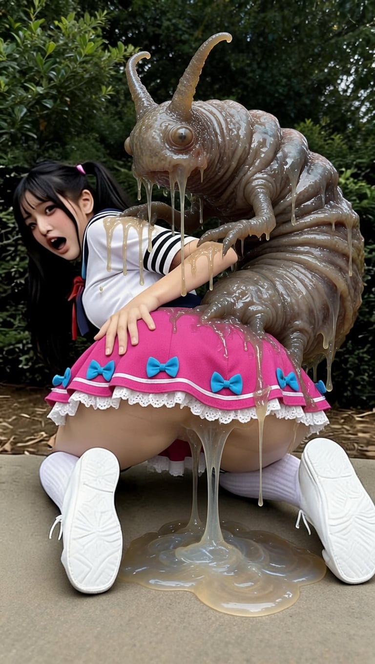 ヒロインピンチ　ナメクジモンスター