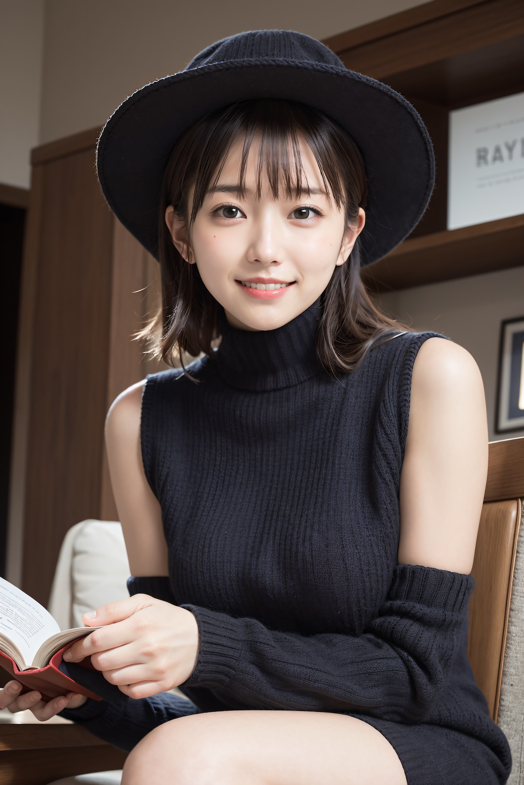 セーターと帽子