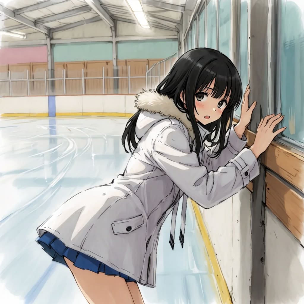 スケート初心者女子