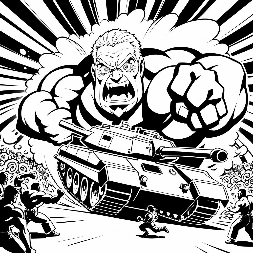 戦車と戦う爺さん